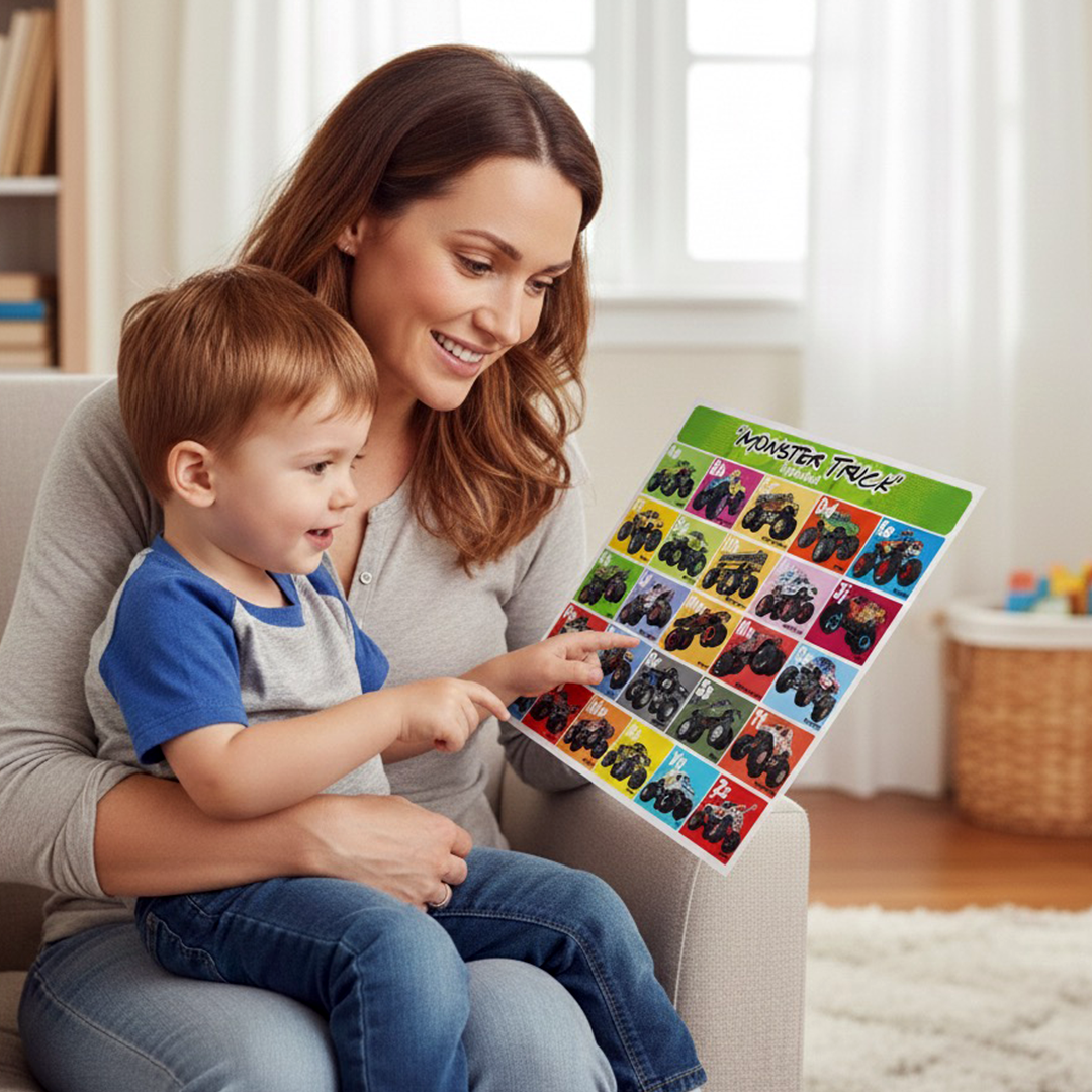 Monster Truck Alphabet Poster For Kids|ABC Learning Monster Truck| Toddler Education| Preschool Printable| Learning Poster | Alphabet Poster For Toddlers