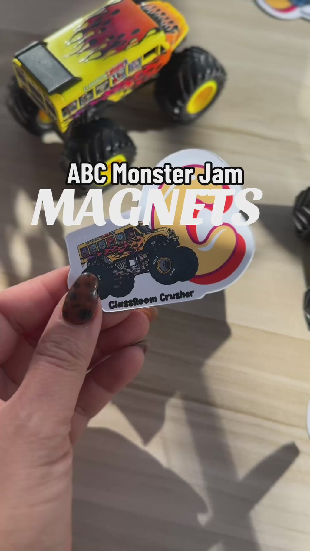 ABC MONSTER TRUCK MAGNETS - ALPAHABET LEARNING FUN FOR KIDS